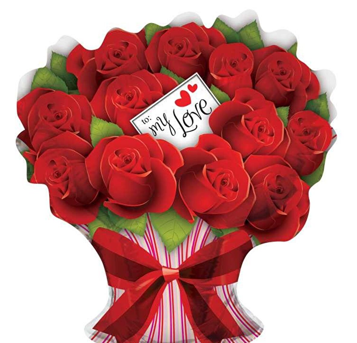 FOLYO BALON GÜL BUKETİ 28'' D.Ü 10TL