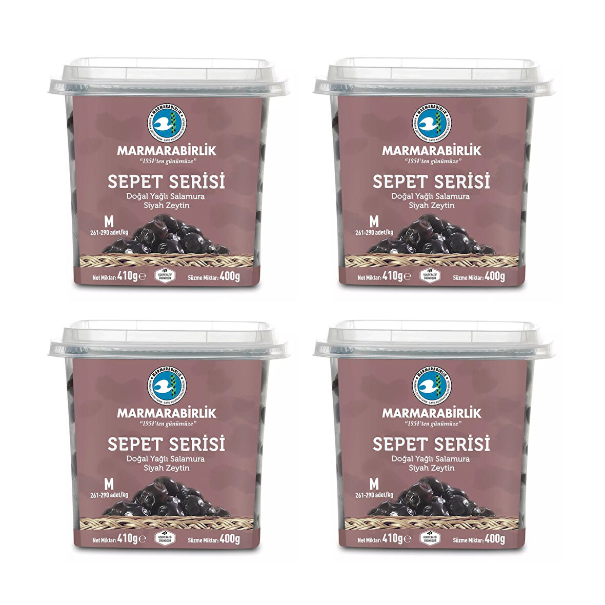 Marmarabirlik Sepet Serisi Yağlı Salamura M Boy 400 gr x 4 Adet