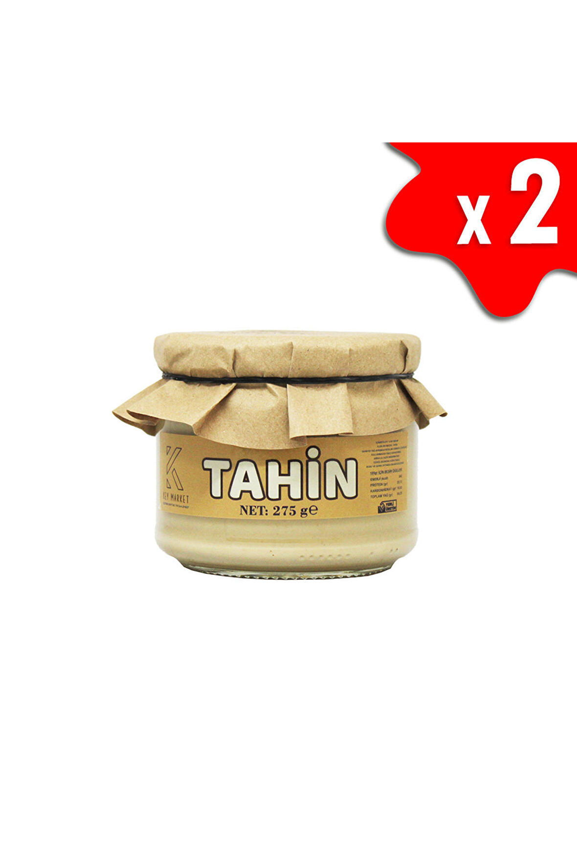 LAÇOKO 550 Gram Şekersiz, Katkısız, Vegan, Doğal Tahin (550 Gram )