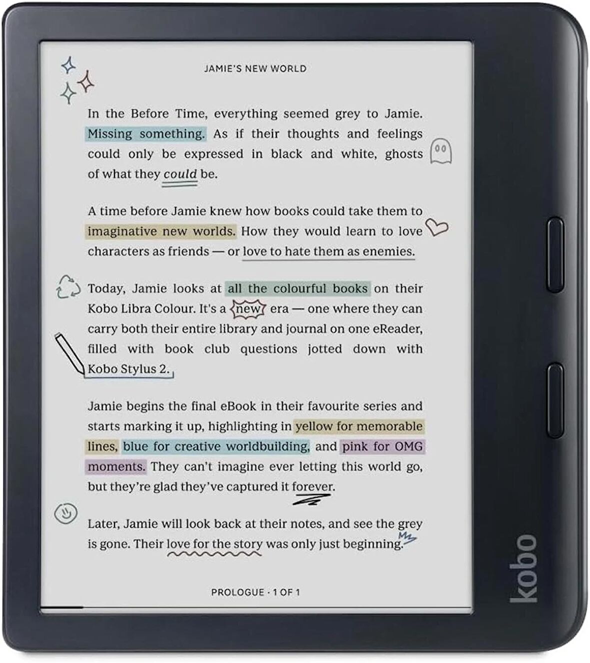 Kobo Libra Colour E Kitap Okuyucu 7" Siyah