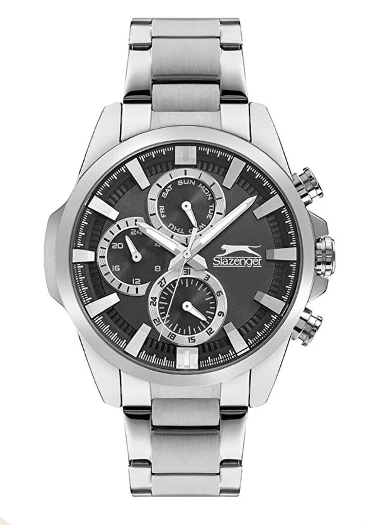 SLAZENGER DUAL TİME FONKSİYONLU 5 ATM SU GEÇİRMEZ ÇELİK ERKEK KOL SAATİ