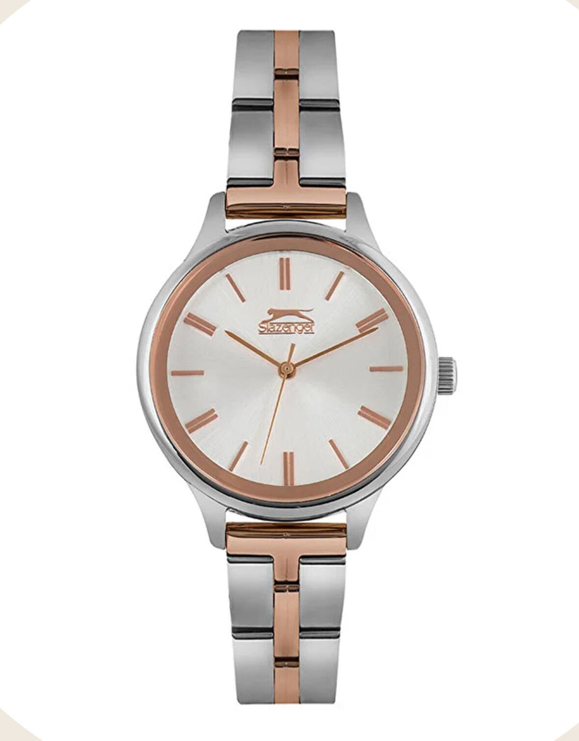 SLAZENGER ROSEGOLD ÇELİK 3 ATM SU GEÇİRMEZ KADIN KOL SAATİ