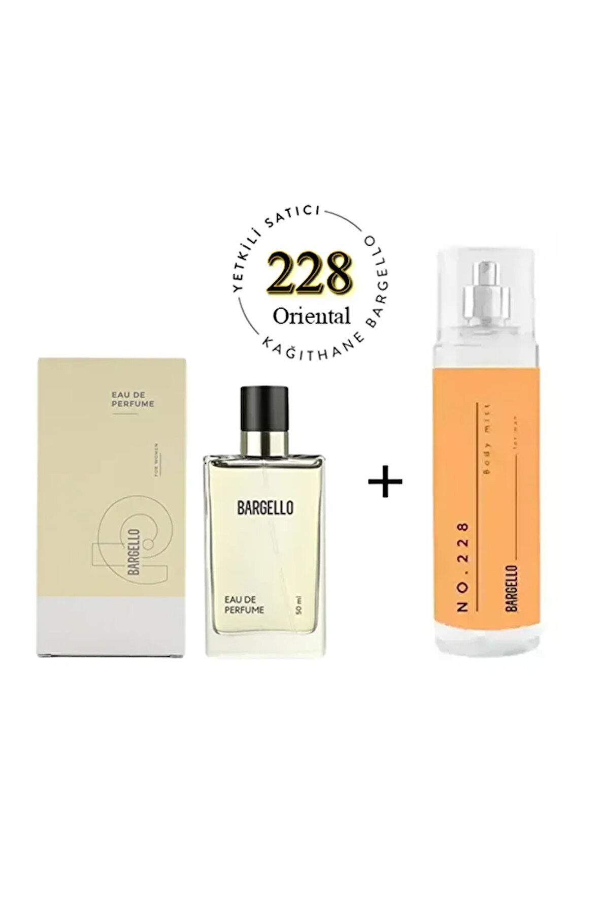 228 Kadın Parfüm edp 50 ml Oriental + No:228 Body Mist Kadın 210 ml Oriental Edt - mnms228bm