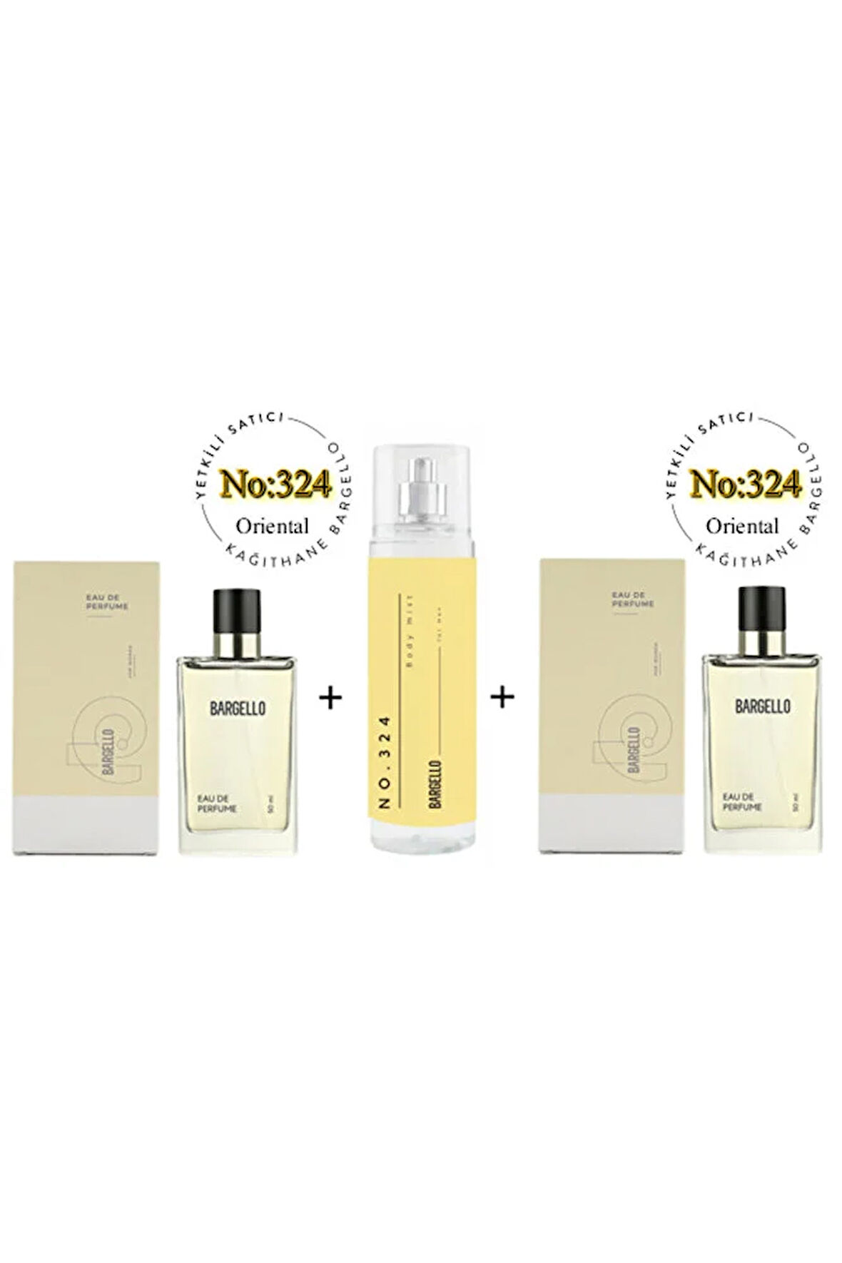 324 + 324 Kadın Parfüm edp 50 ml Oriental + No:324 Body Mist Kadın 210 ml Oriental Edt -mnms324bmset