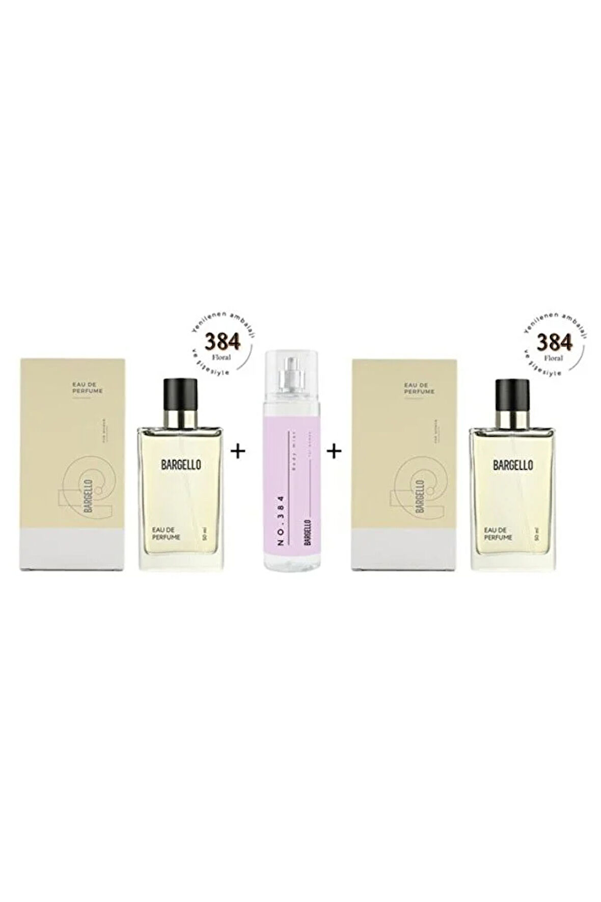 384 384 Edp 100 ml Kadın Parfüm Set Floral / Body Mist No:384 Kadın Edt 210 ml Floral -mnms50384