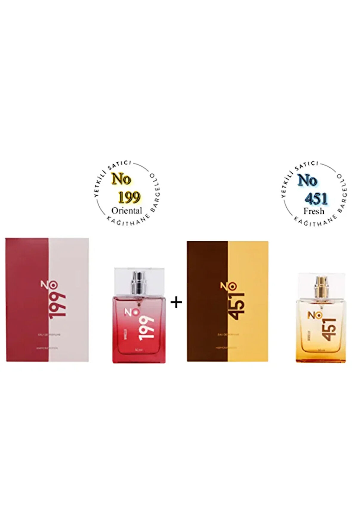 No: 199 + No:451 Unisex Parfüm Edp 50 ml Oriental / Fresh - Mnms50no199451