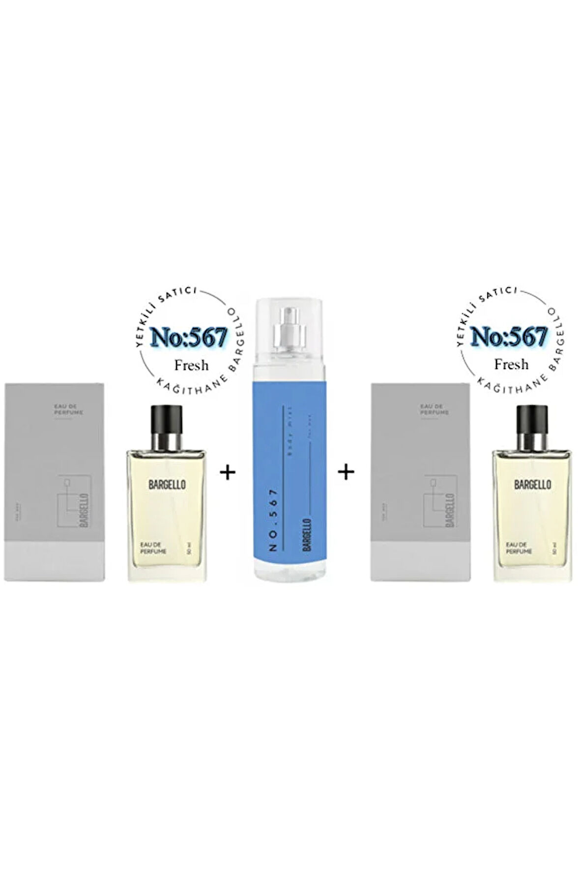 567 + 567 Erkek Parfüm 50 ml Edp Fresh + No:567 Erkek Body Mist Edt 210 ml Fresh - mnms567bmset