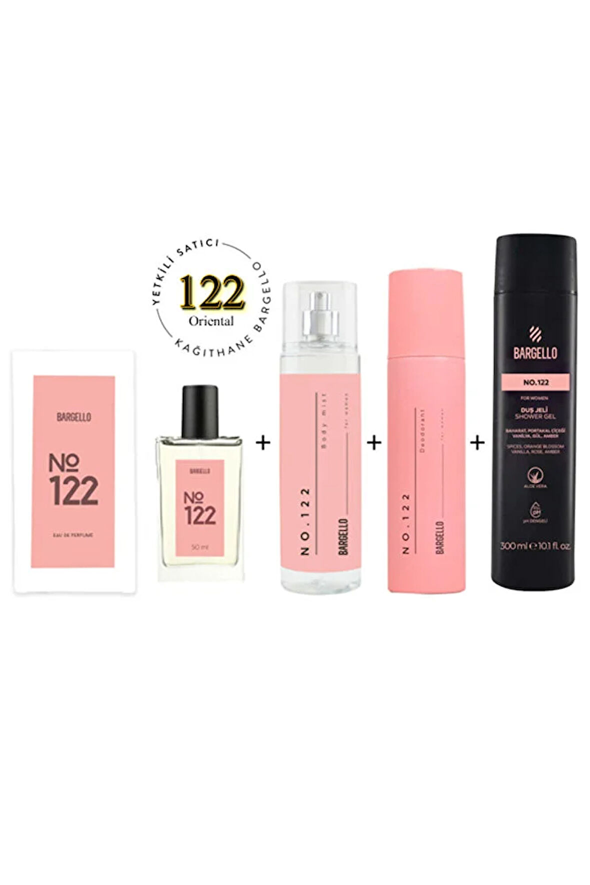 122 Kadın Parfüm Set ( Parfüm - Bodymist - Deodorant - Duş Jeli ) - Mnms122setduş