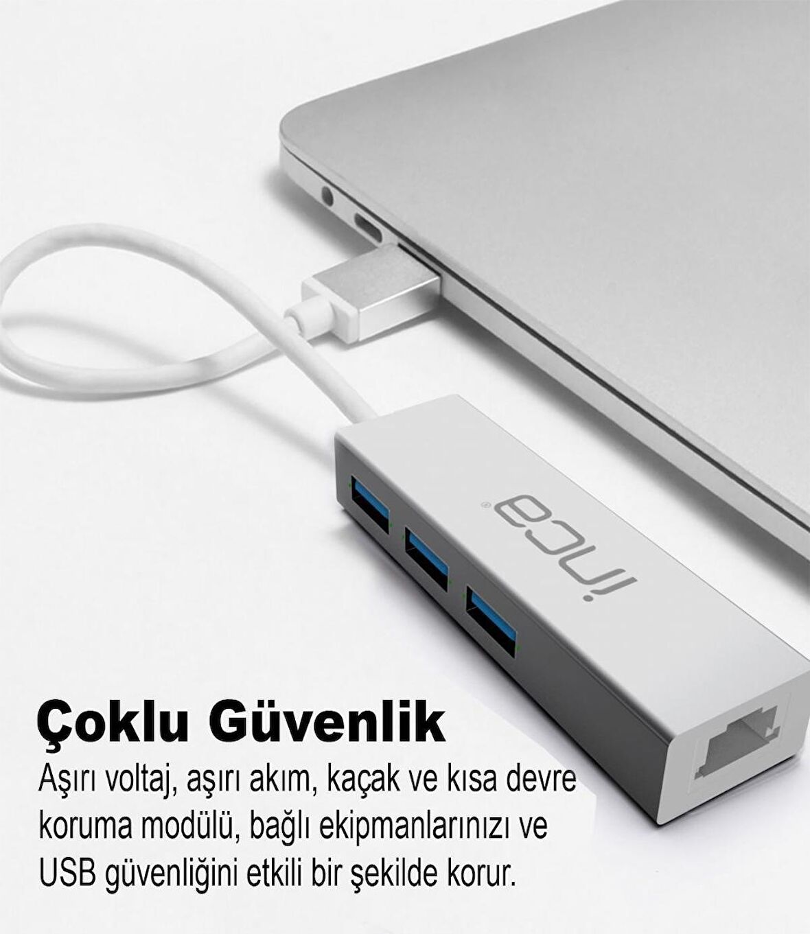 Inca Iusb-03t Usb 3.0+ Rj45 Ethernet Çoklayıcı Adaptör