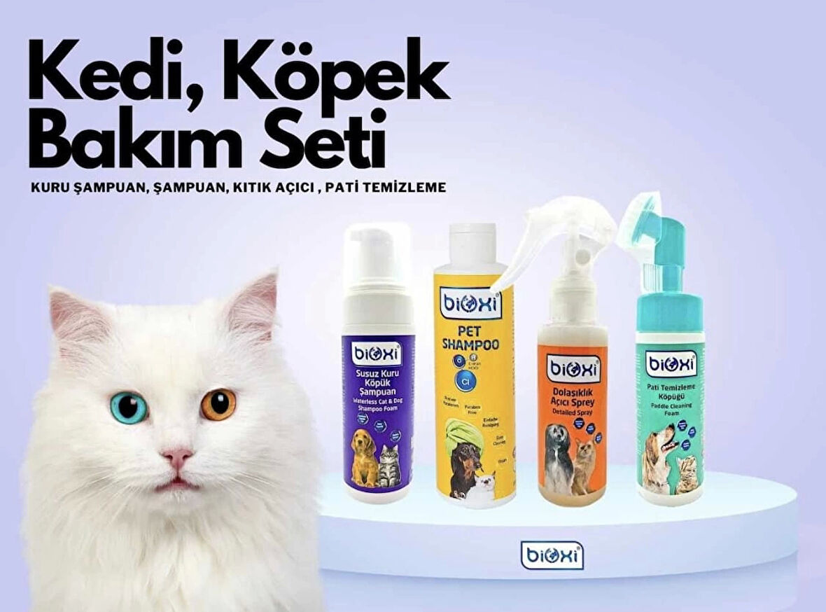 Bioxi Kedi Köpek Bakım Seti 4'lü Paket