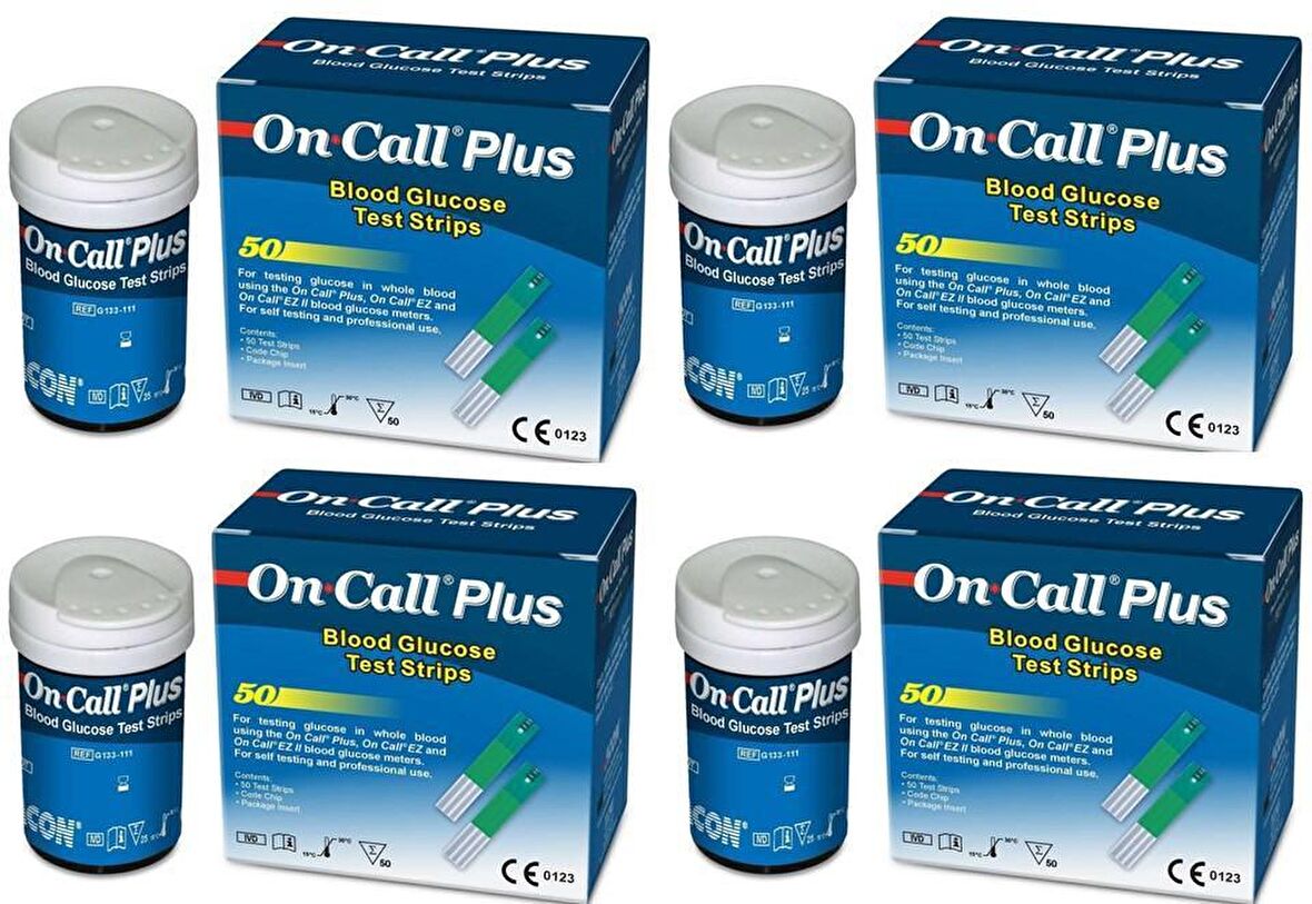 On Call Plus 200 Adet Seker Ölçüm Çubuğu / Strip