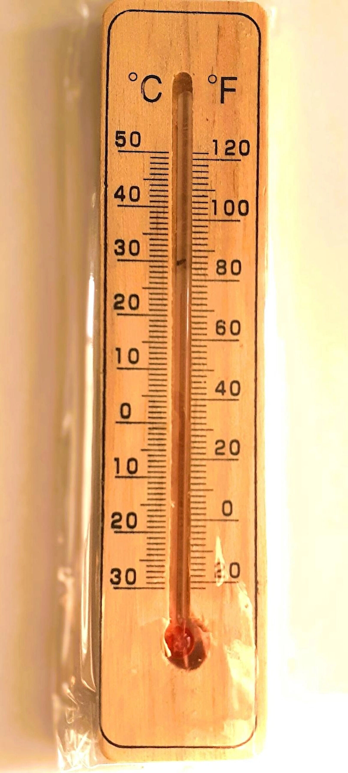 İbis - Ahşap Termometre -15 cm x 3,5 cm - 24599-1