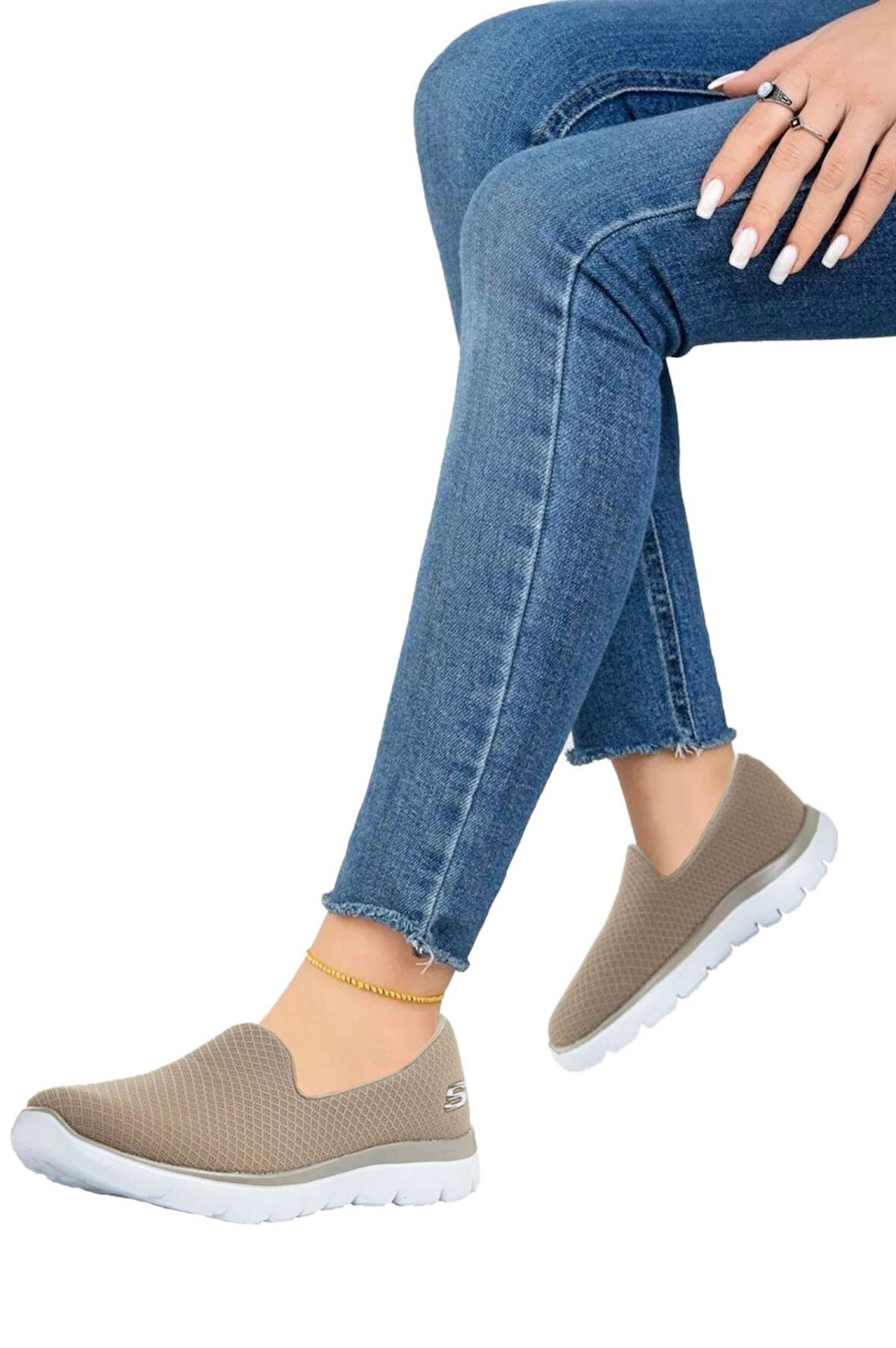 Skechers Summits Memory Foam Taban Kadın Bej Günlük Spor Ayakkabı