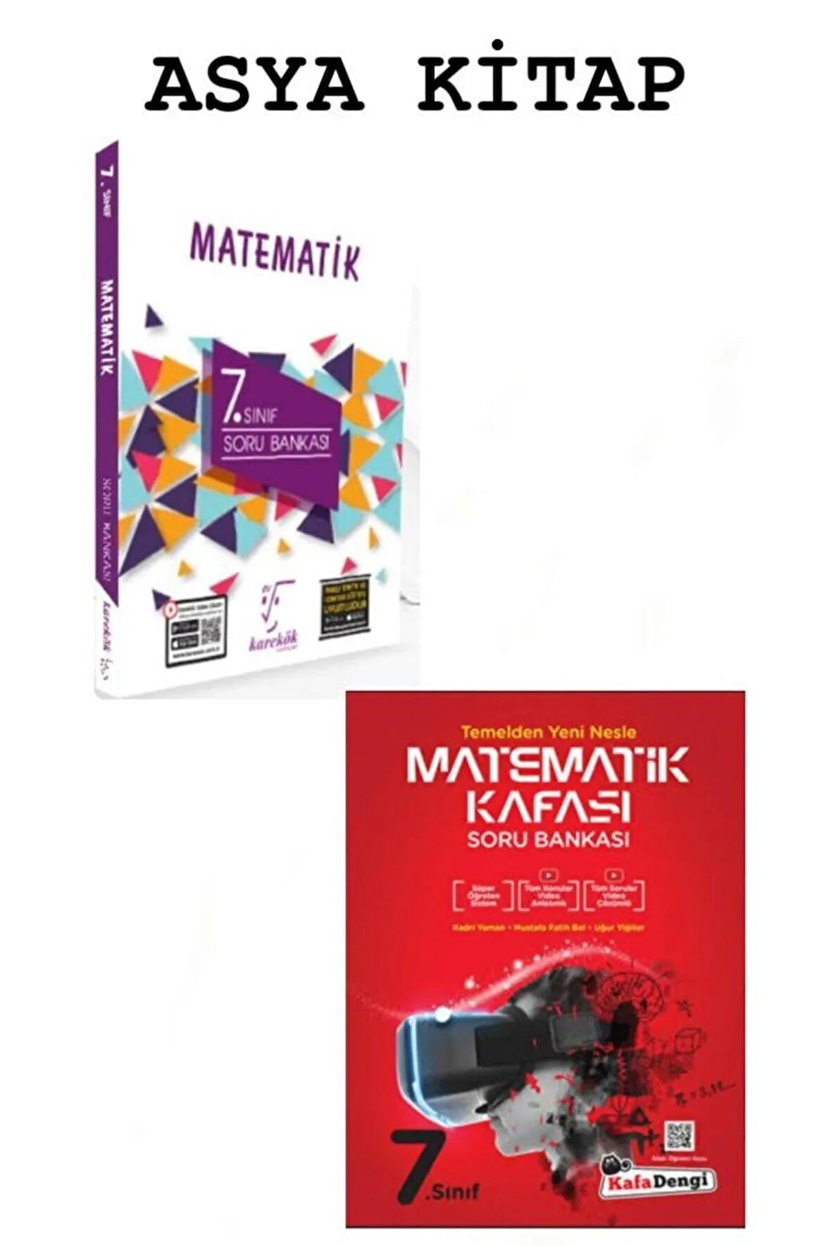 7.Sınıf Karekök Yayınları Matematik + Kafa Dengi Yayınları Matematik Kafası Soru Bankası Seti