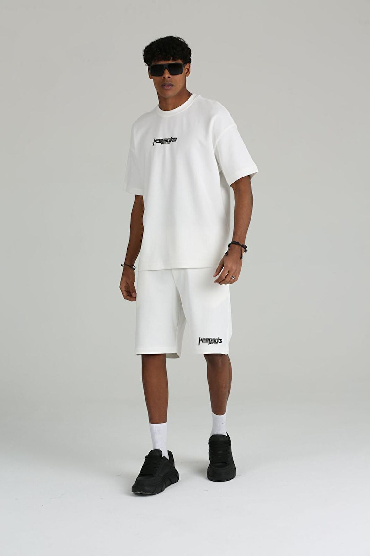 Erkek Keepgoing  Baskılı 2 İplik Şort Tişört Takımı