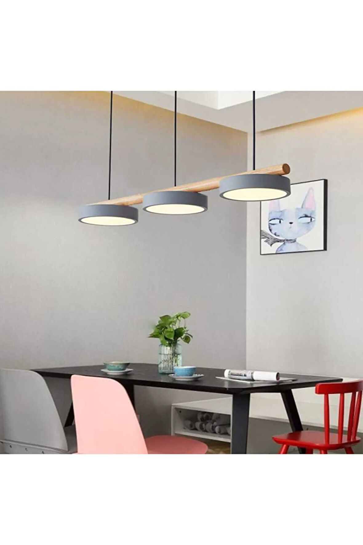 Modern yemek masaüstü ledli avize