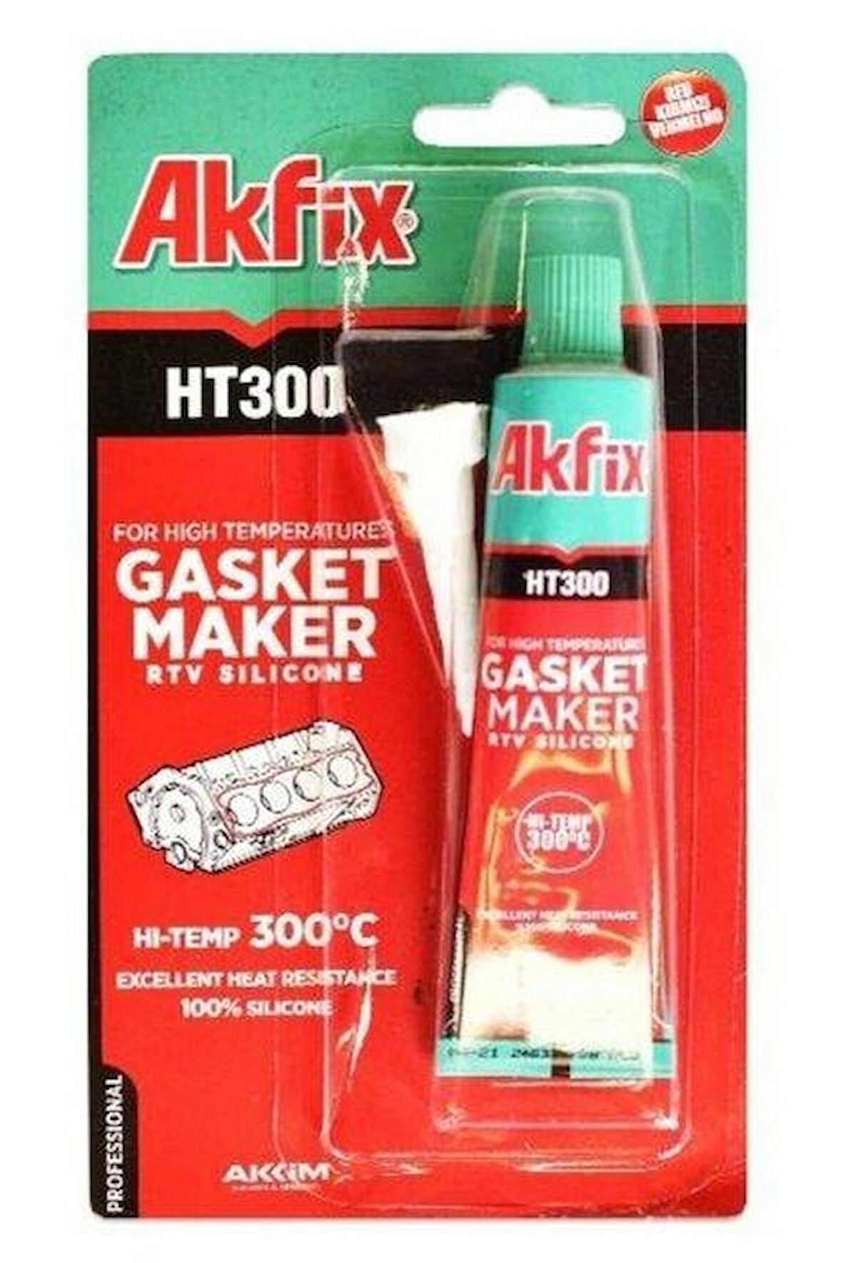 Akfix HT300 Yüksek Isı Silikonu 310 Ml 422734