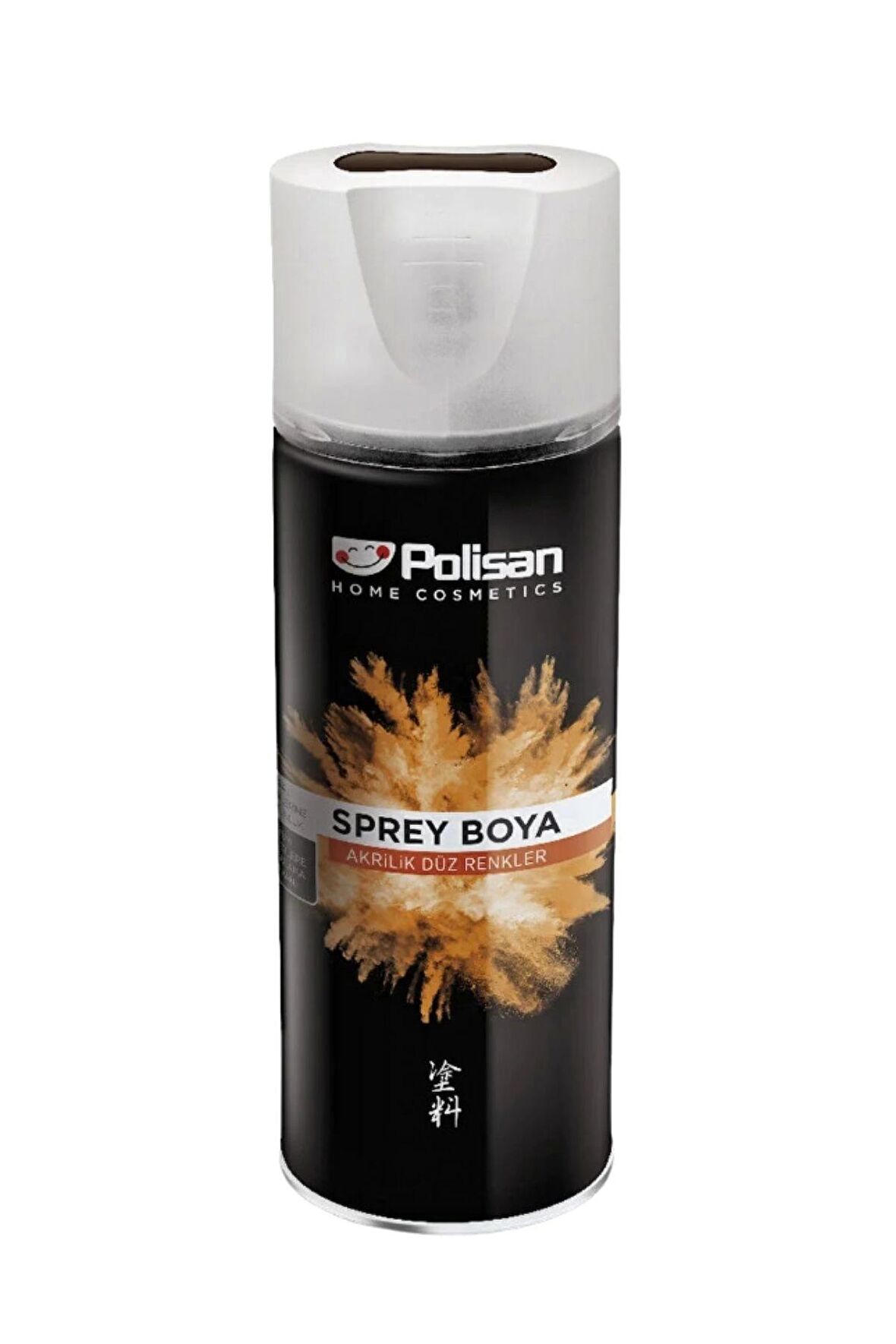 Polisan Akrilik Sprey Boya Parlak Siyah 400 ml (RAL-9005) P8366