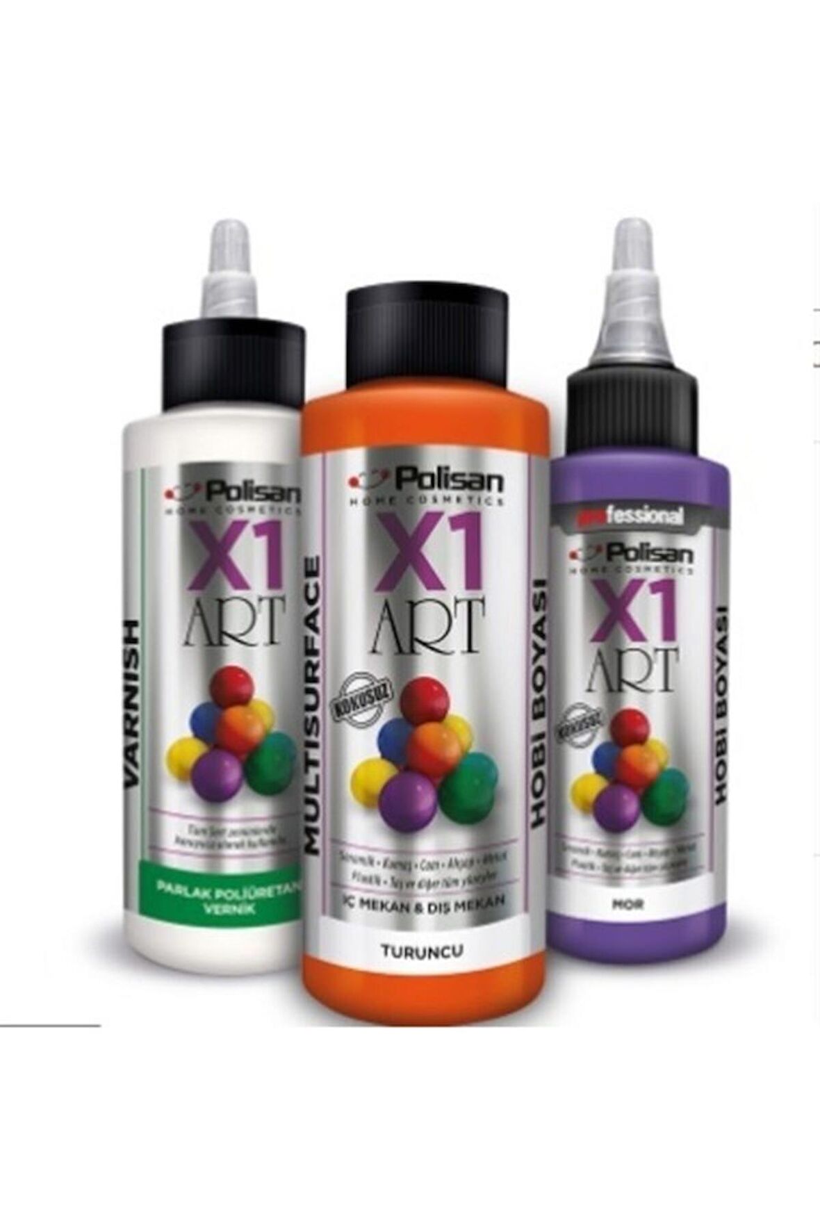 Polisan X1 ART Multisurface Mürdüm Hobi Boyası 120 ml 