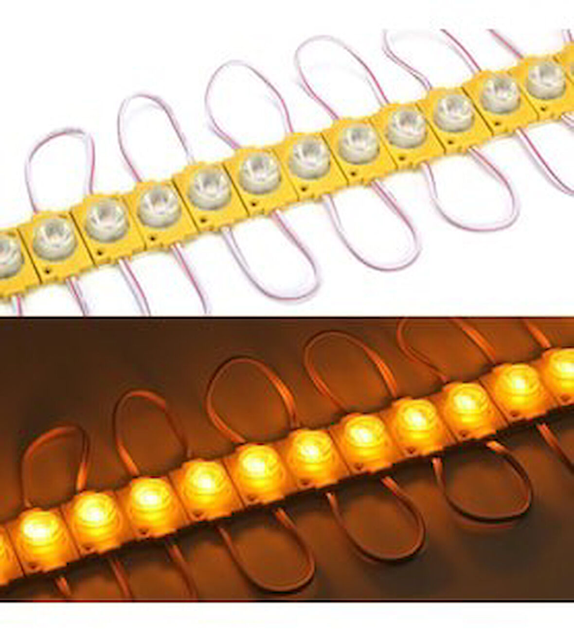 Led Modül Sarı Tekli Led Mercekli 12v Dc 1,5w İp 65 5 adet