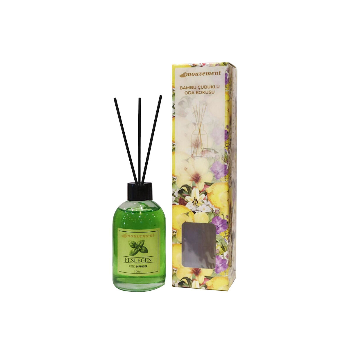 100 Ml Fesleğen Çubuklu Oda Kokusu – Doğal Bitki Ferahlığı