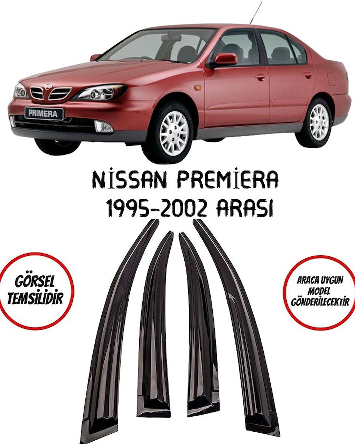 Balp Nissan Primera Cam Rüzgarlığı 4lü 1995-2002 Arası