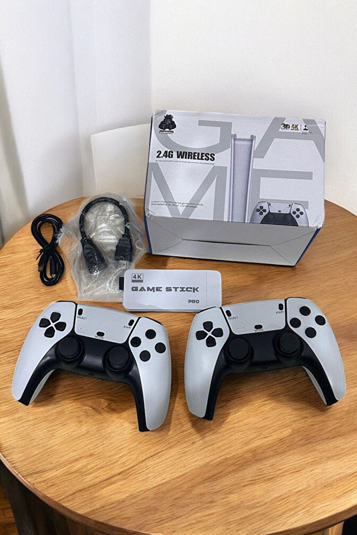 Kablosuz Retro 4K Gamebox Oyun Konsolu Çift Kollu HDMI TV Çıkışı 2.4G Kablosuz