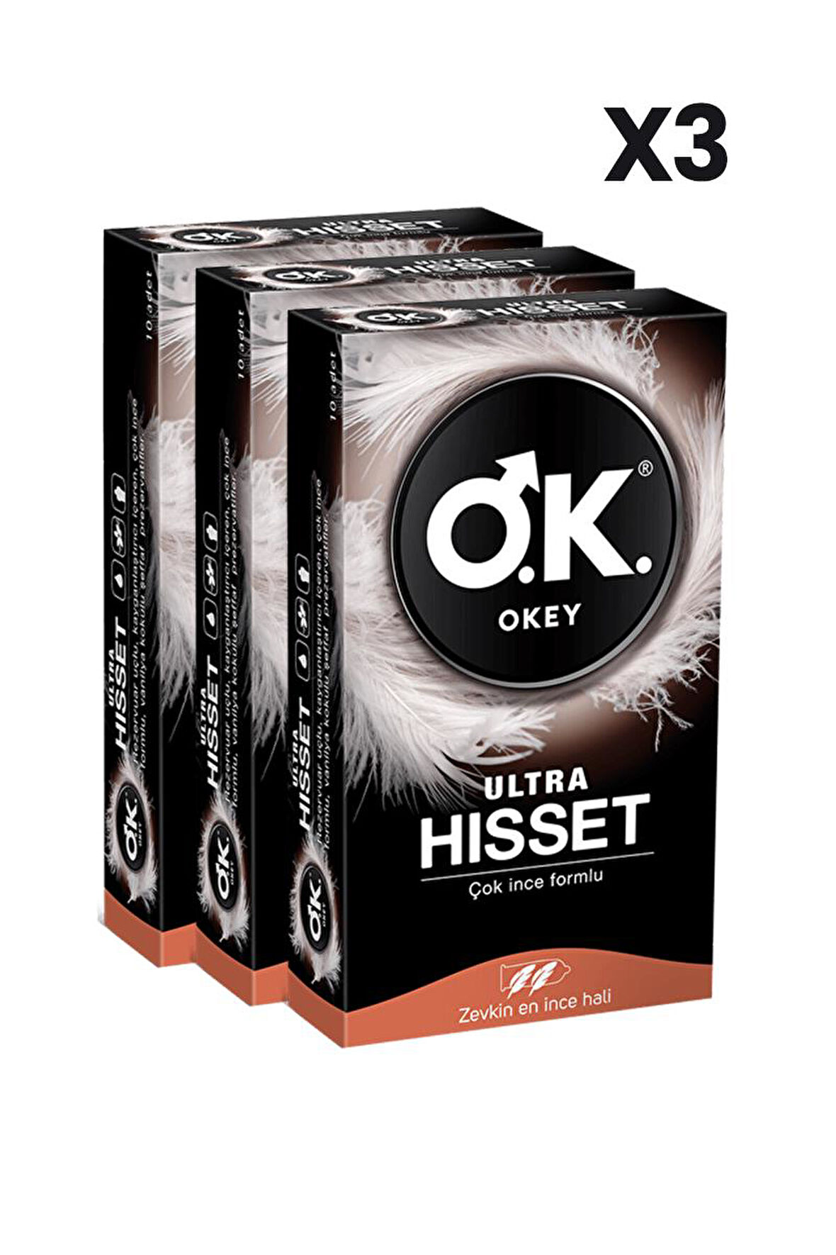 Okey Ultra Hisset Prezervatif 10'lu x3 Adet