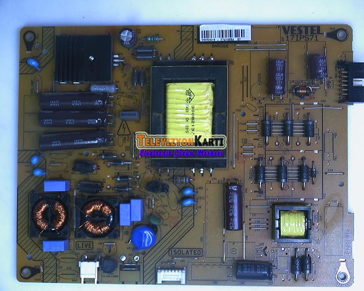 17IPS71, 23232618, 190814R4, Vestel 42FA5100, Power Board, Besleme, VES420UNVL-2D