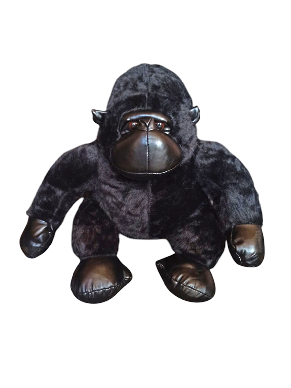 Sevimli Deri Detaylı Peluş Goril (35cm) - Çocukların Yeni En İyi Arkadaşı!