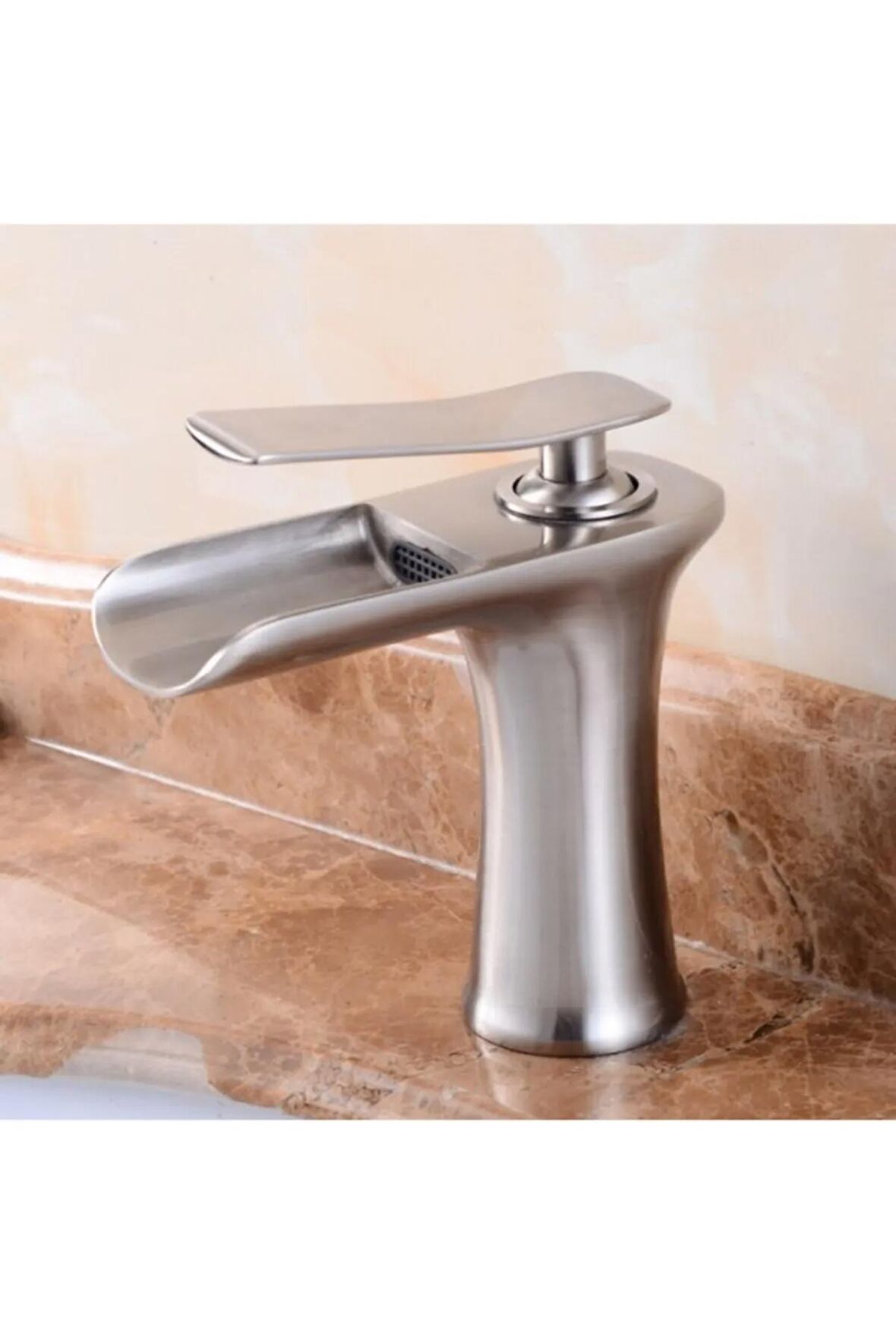 Banyo Lavabo Bataryası Mat Krom Şelale Yeni Model 5 Yıl Garantili