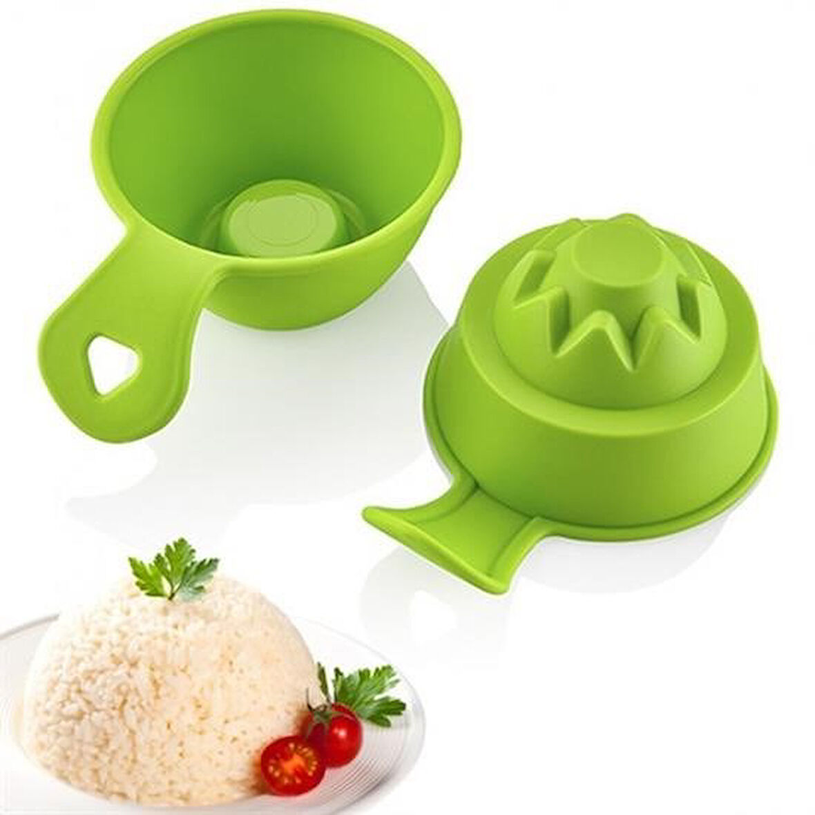 By Nevser® Pilav Ve Helva Şekil Verici Pratik Servis Kalıbı Aleti (2 Adet)
