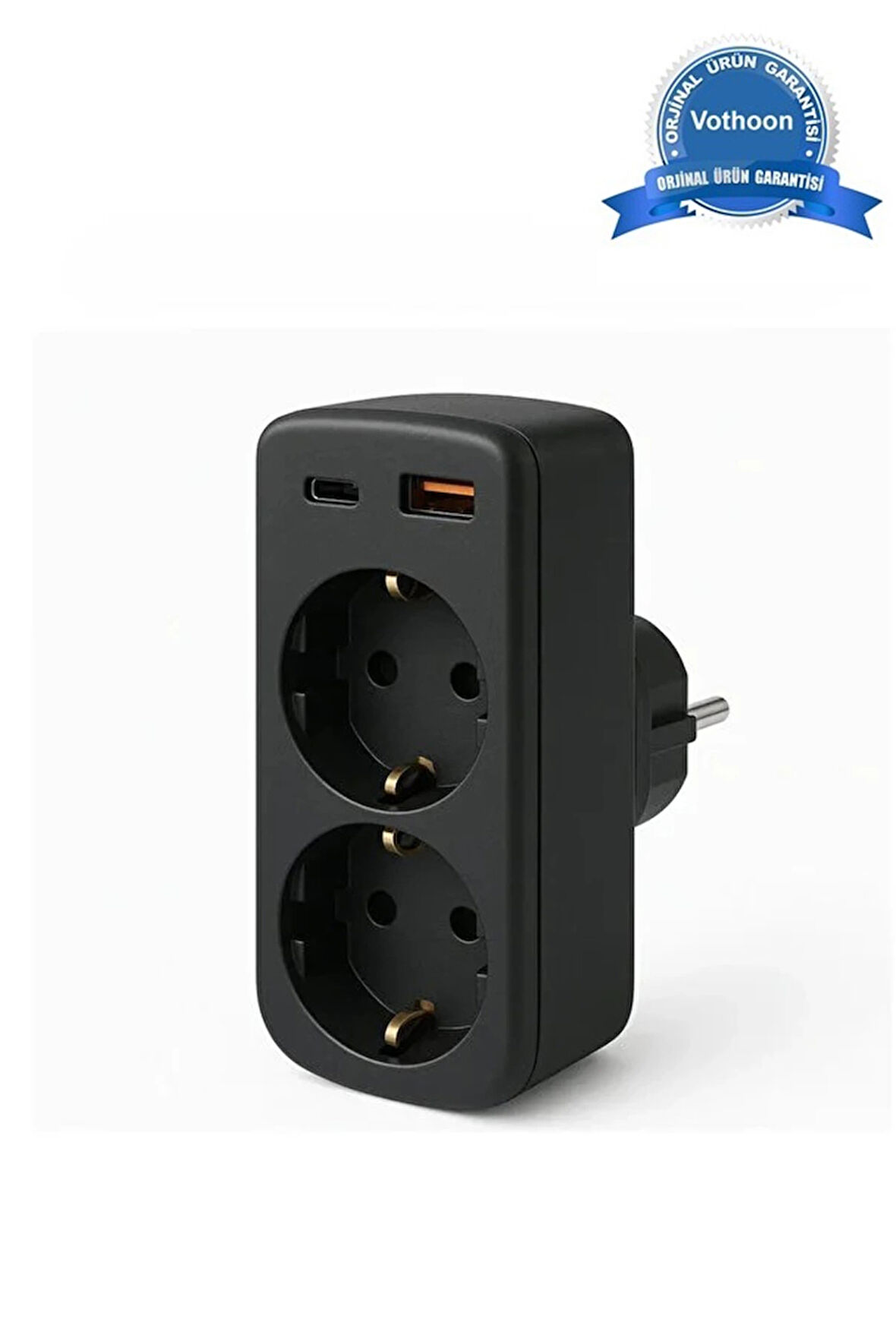 Çoklu Priz Yüksek Gerilim Korumalı 2'Lİ Priz 1XUSB 1XType-C Çıkışlı Grup Priz Çoğaltıcı