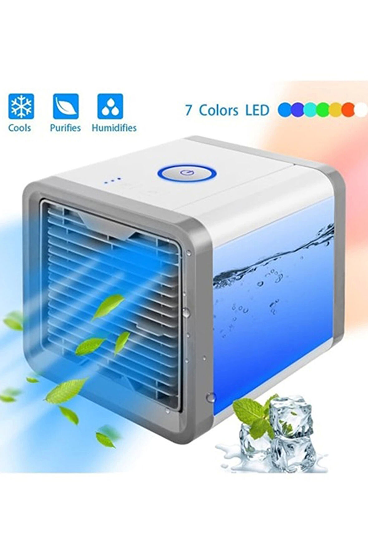 500 Ml Işıklı Masa Üstü Mini Klima Soğutucu Hava Nemlendirici 3 Kademe