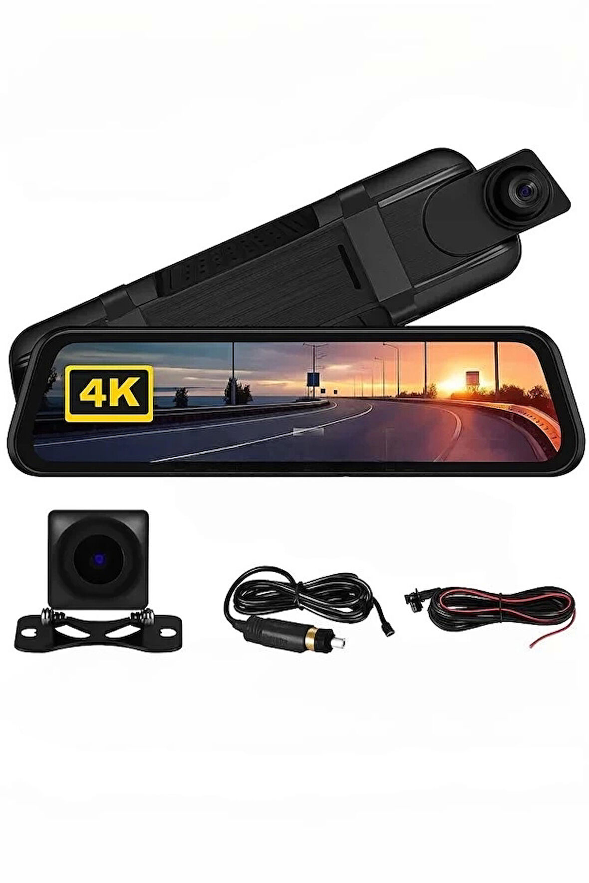 4k Ips Ekran Tam Dokunmatik 9.66” Dikiz Ayna Araç Içi Kamera (4K ÖN 1080P ARKA) | Carplay
