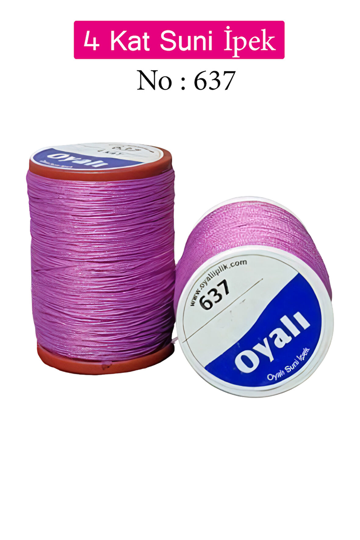 Oyalı 4 Kat Suni İpek İplik İğne Oyası Boncuk İpi Tığ Oyası No:637