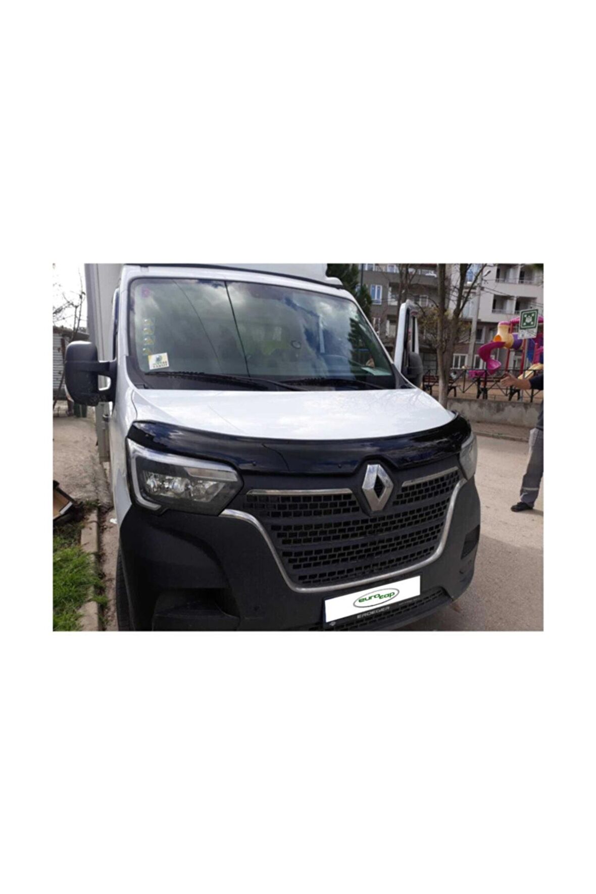 Renault Master Ön Kaput Koruyucu Rüzgarlığı 4mm Akrilik (abs) Piano Black 2019->