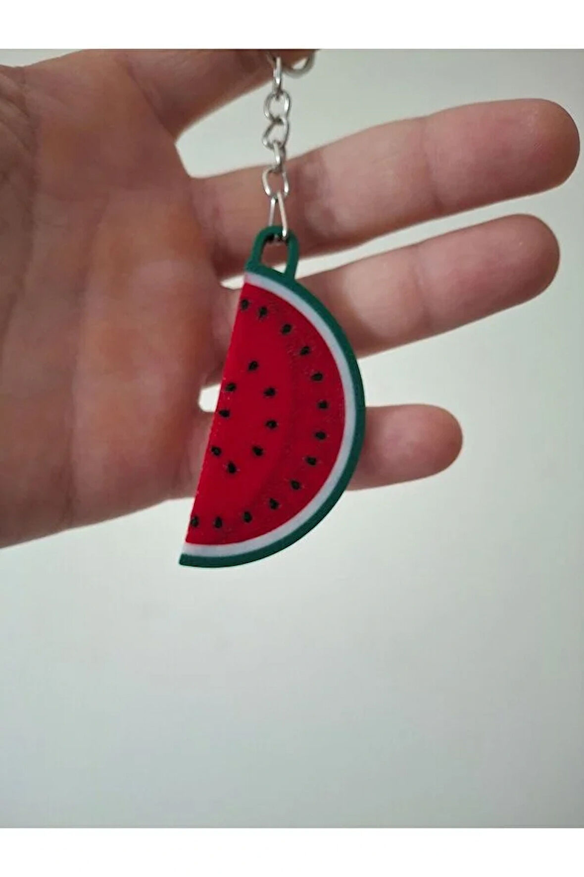 2li Set Karpuz Dilimi Figürlü Anahtarlık - Renkli, Dayanıklı Ve Hediyelik Ürün