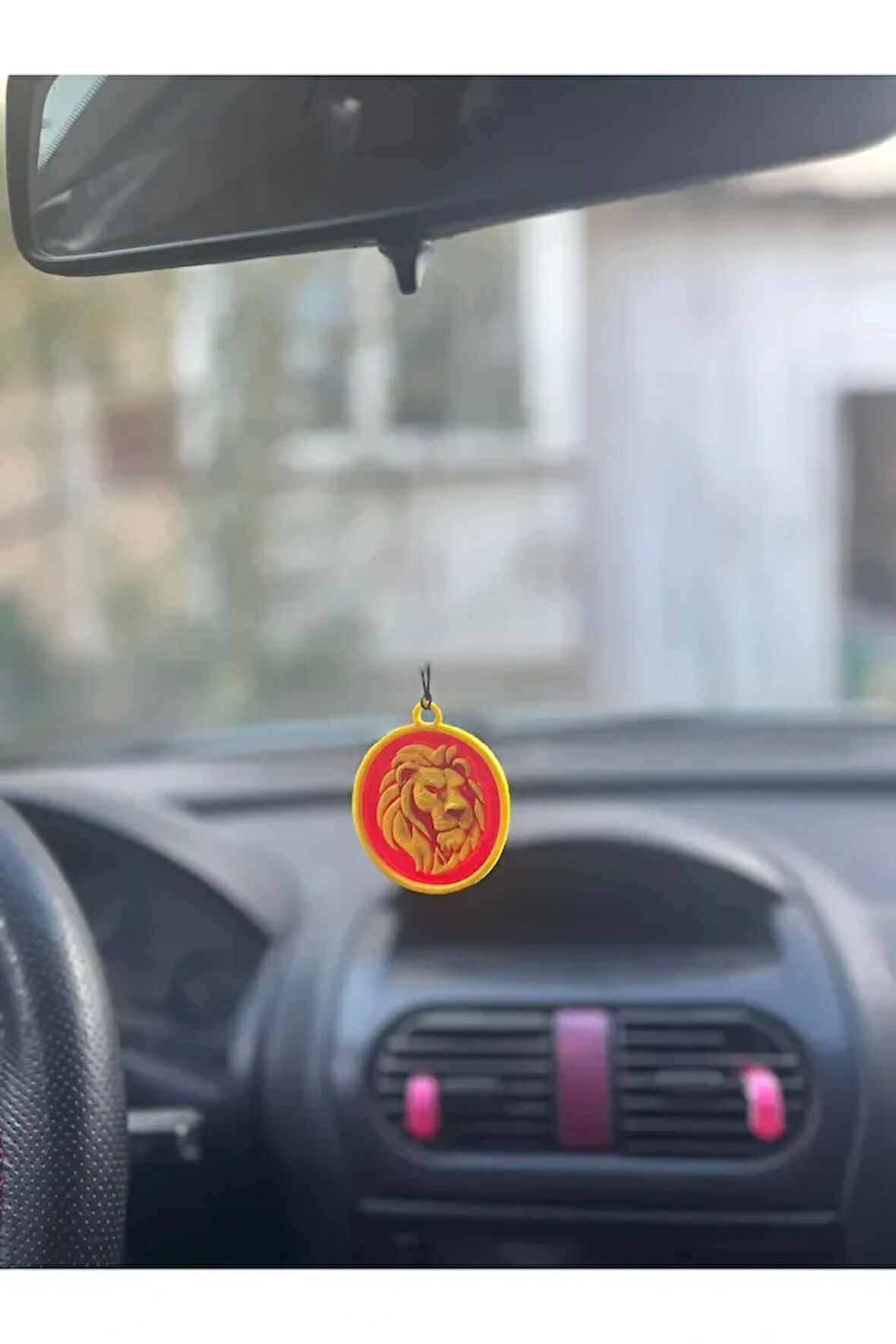 Aslan Figürlü Araç İçi Çift Taraflı Ayna Süsü