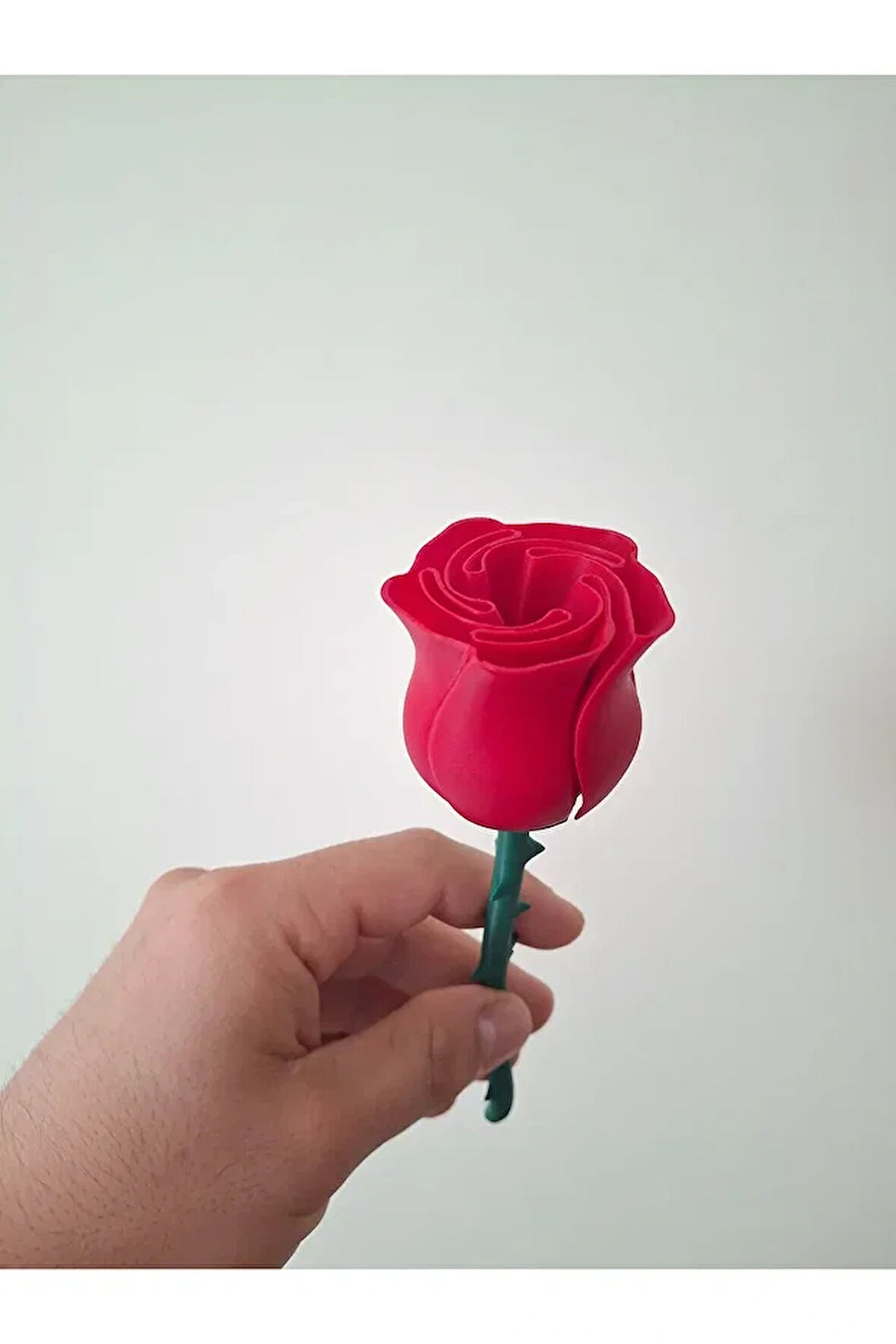 3D Baskı Dekoratif Gül - Kırmızı