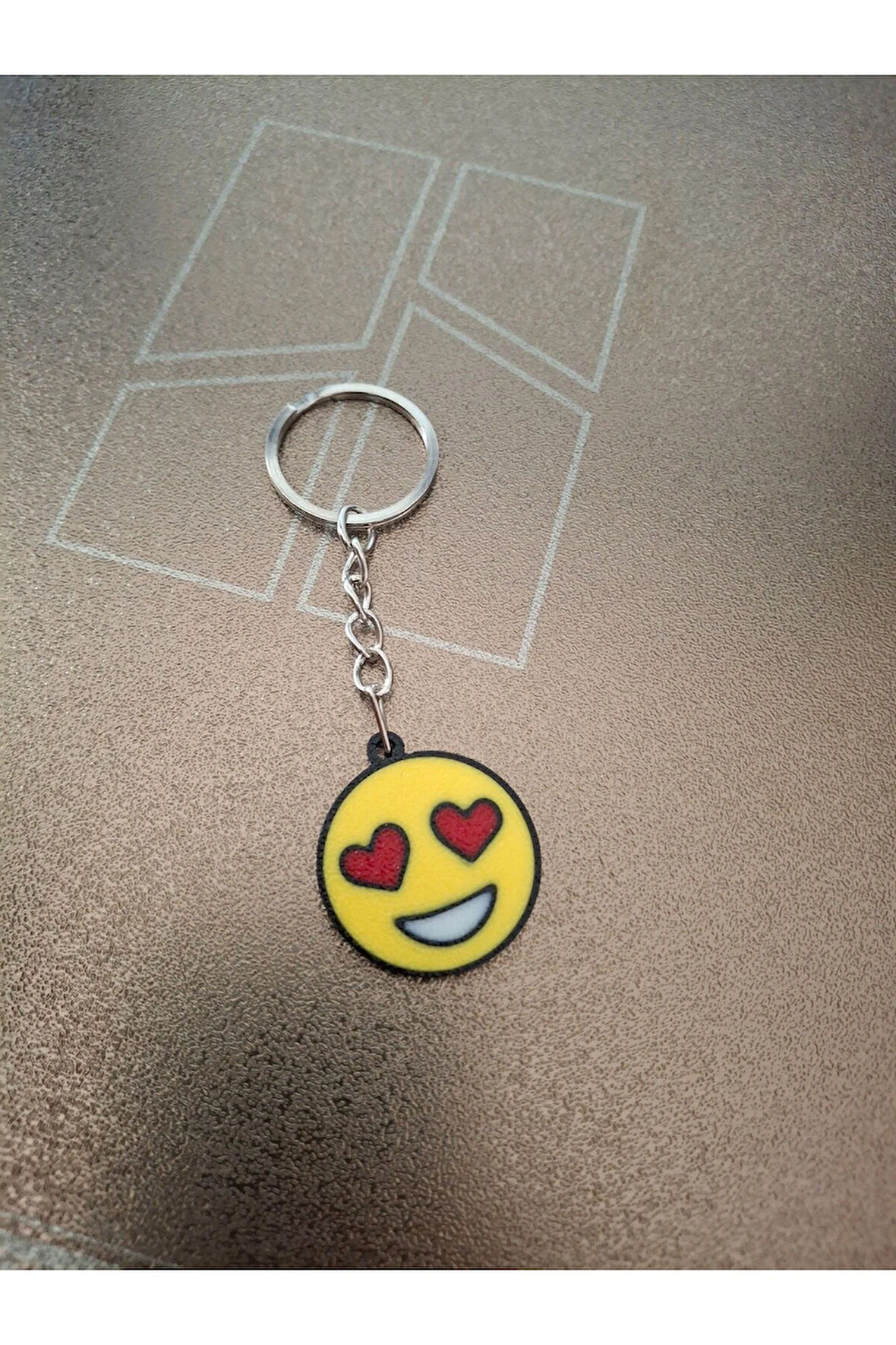 Aşk - Öpücük Emojili Anahtarlık -Çanta & Anahtar Süsü 2 li Set