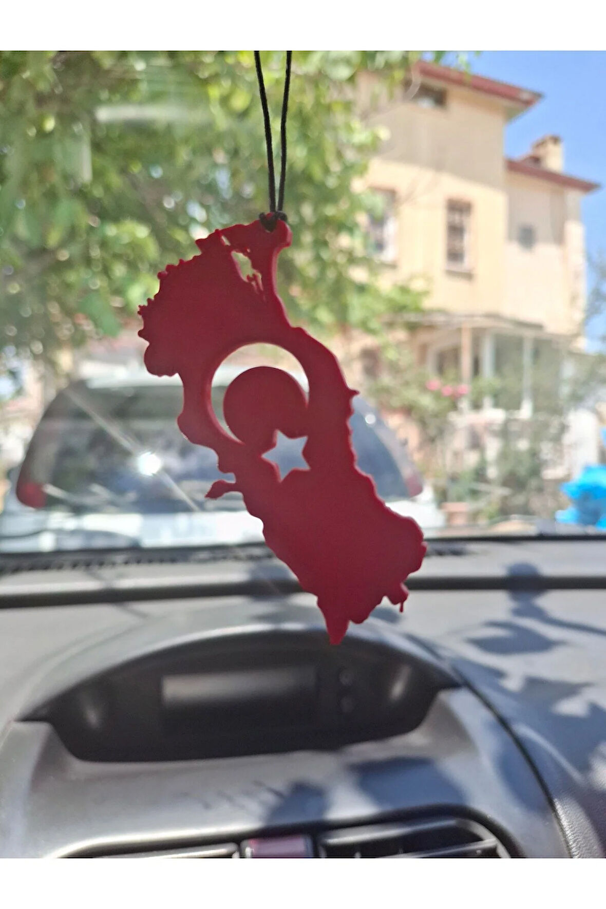 Türkiye Haritası İçinde Ay ve Yıldız Şeklinde Araç Ayna Süsü 2li Set