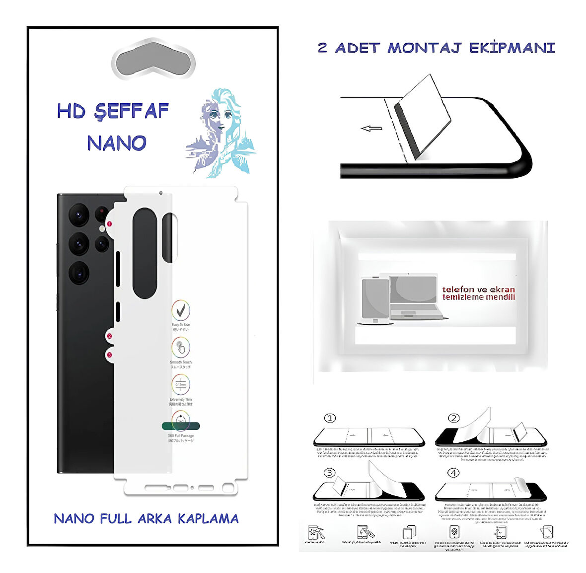 MATE 10 LİTE - Nano Full Arka Kaplama Ultra İNCE Esnek Hd Şeffaf