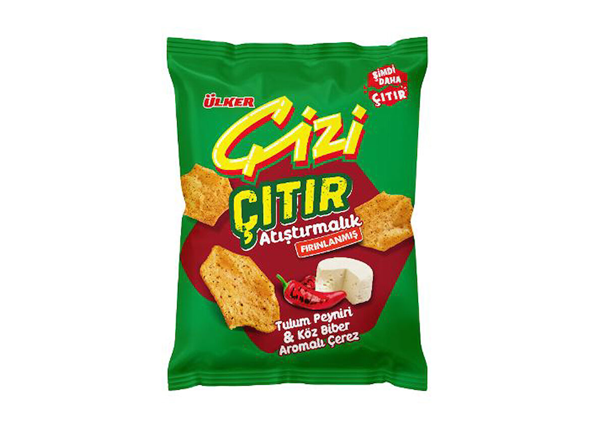 ÇİZİ ÇITIR - Tulum Peyniri&Köz Biber Aromalı - 50 gram - 14 Adet