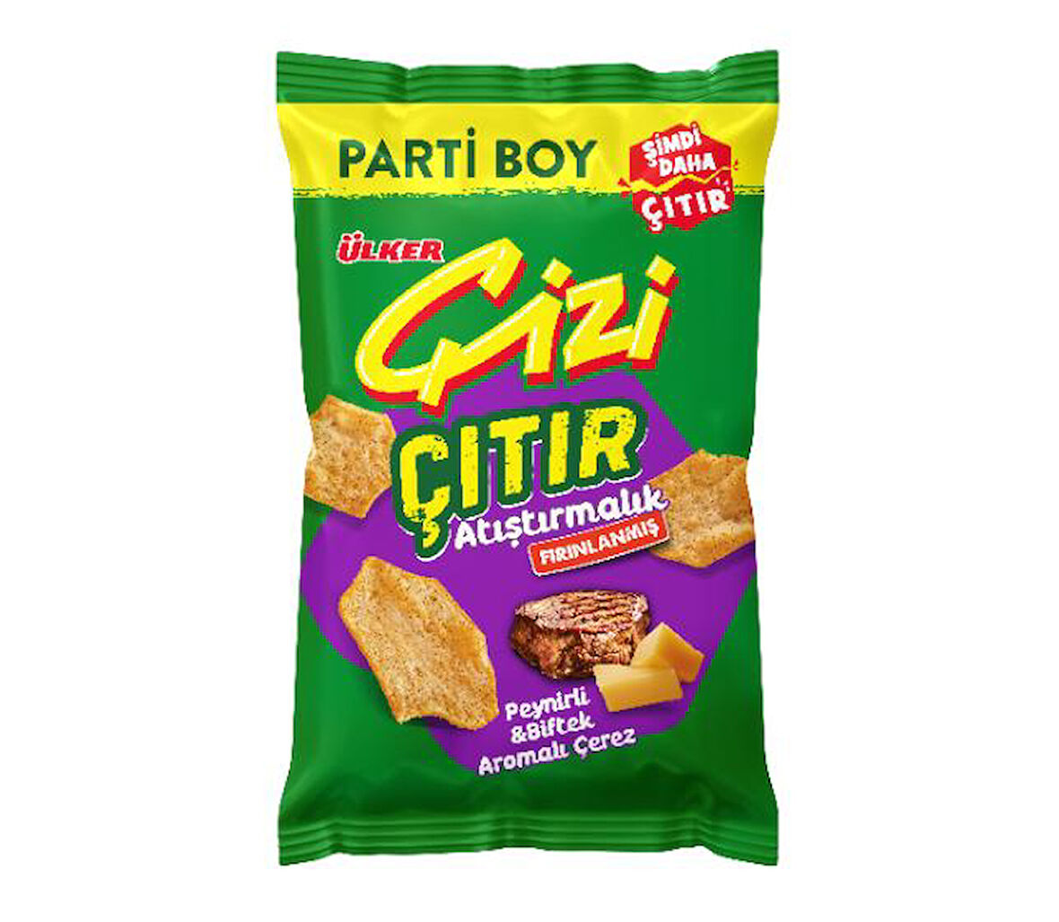 ÇİZİ ÇITIR - Peynirli&Biftek Aromalı - Parti Boy - 160 gram - 10 Adet