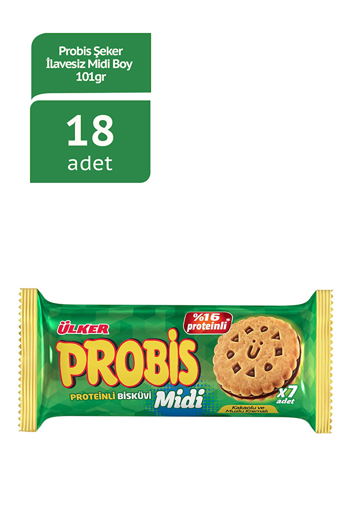 PROBİS ŞEKER İLAVESİZ MİDİ BOY 101GX18 ADET