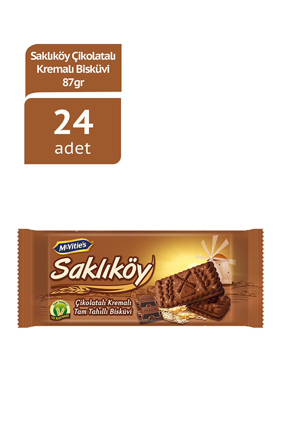 SAKLIKÖY ÇİKOLATALI KREMALI BİSKÜVİ 87GRx24 ADET