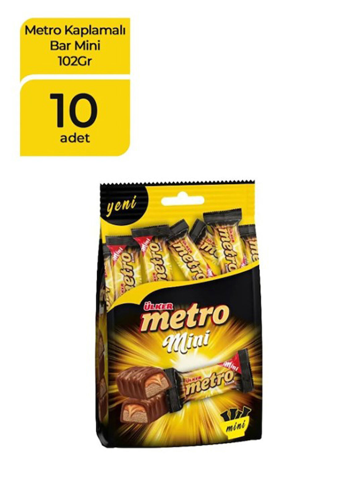 METRO KAPLAMALI BAR MİNİ 102G x10 Adet