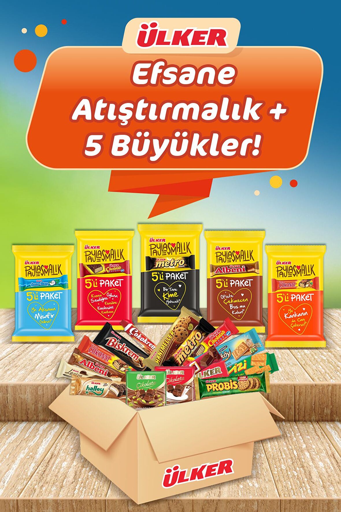 Ülker Efsane Atıştırmalık + 5 Büyükler Paketi