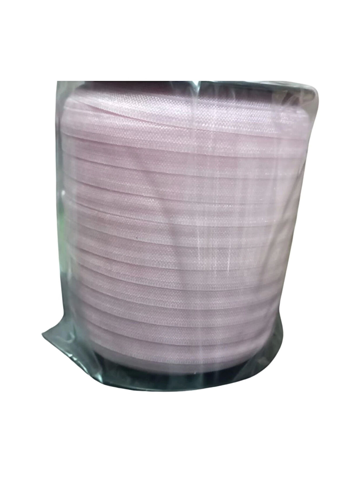Çamaşır Lastiği Düz 1 cm  1 Metre Açık Pembe